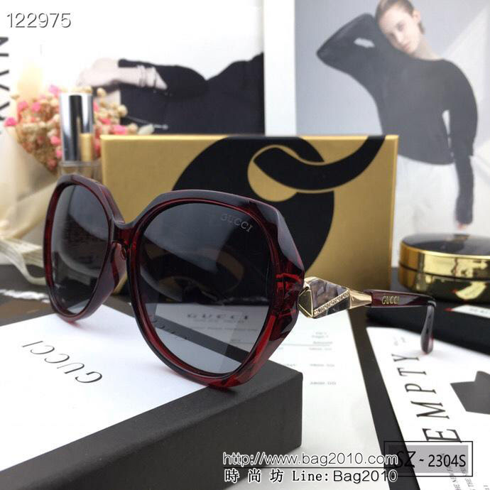 GUCCI古馳 新款太陽鏡 遮擋有害光線防輻射 出行旅遊必備品 2304S  lly1269